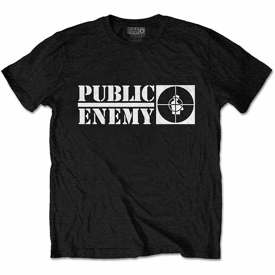 Public Enemy tričko, Crosshairs Logo Black, pánské, velikost M