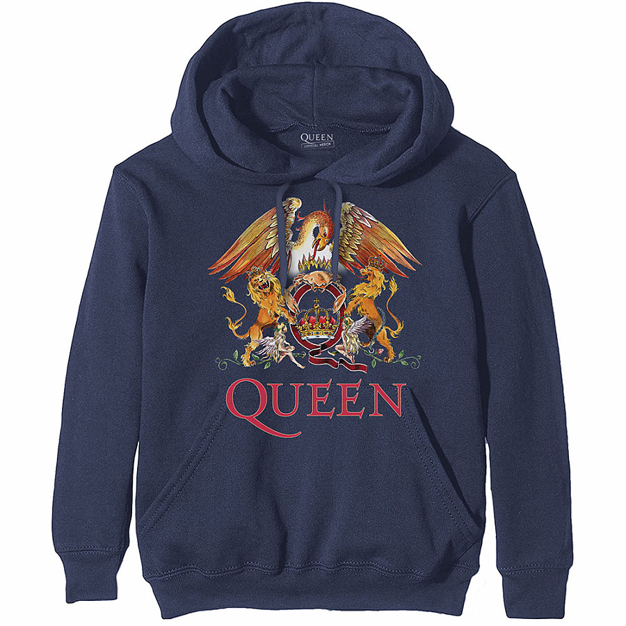 Queen mikina, Classic Crest Navy, pánská, velikost XL