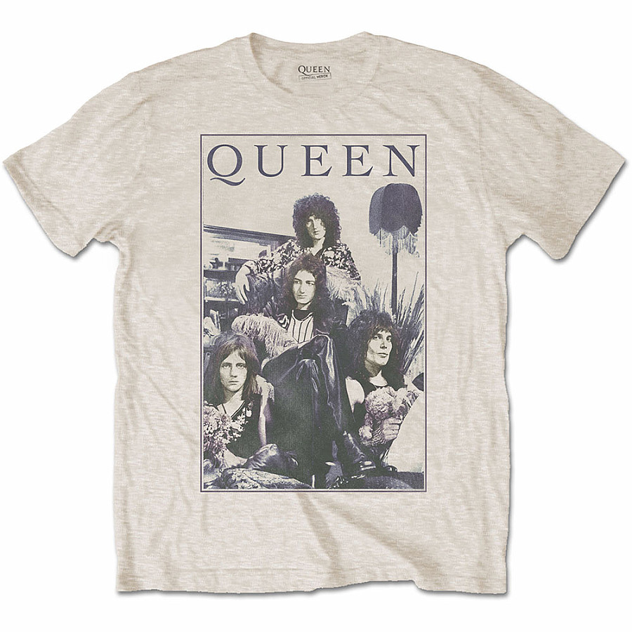 Queen tričko, Vintage Frame Sand, pánské, velikost L