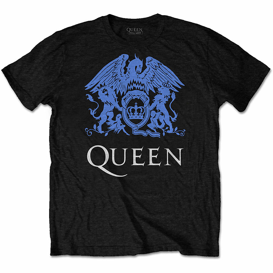 Queen tričko, Blue Crest, pánské, velikost S