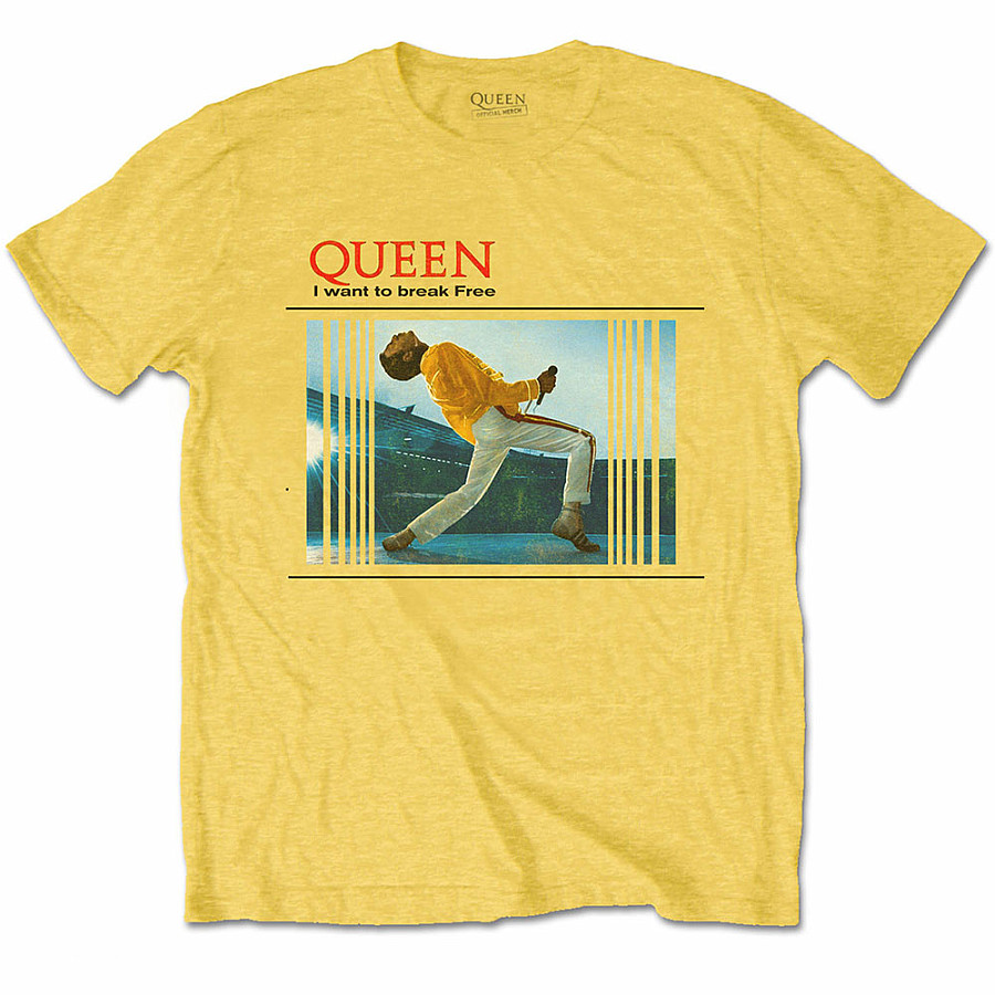 Queen tričko, Break Free Yellow, pánské, velikost XL