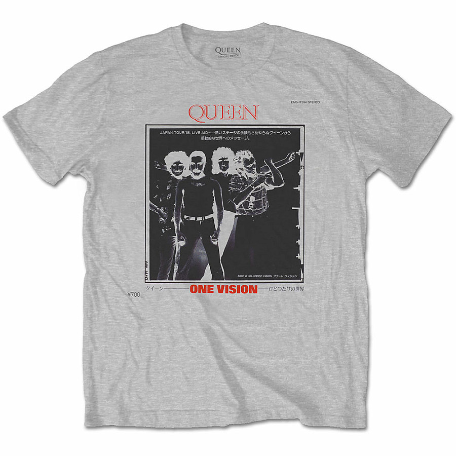 Queen tričko, Japan Tour ´85 Grey, pánské, velikost S