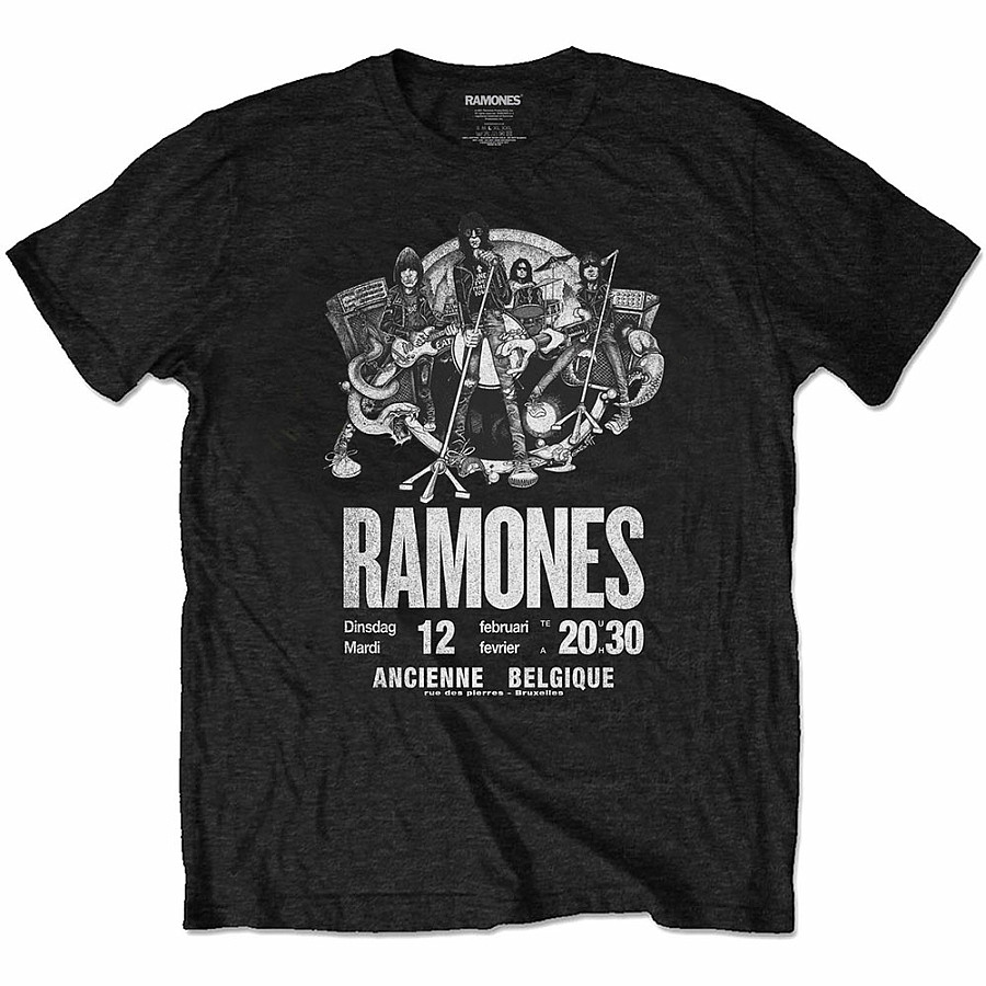 Ramones tričko, Belgique Eco-Tee Black, pánské, velikost XL