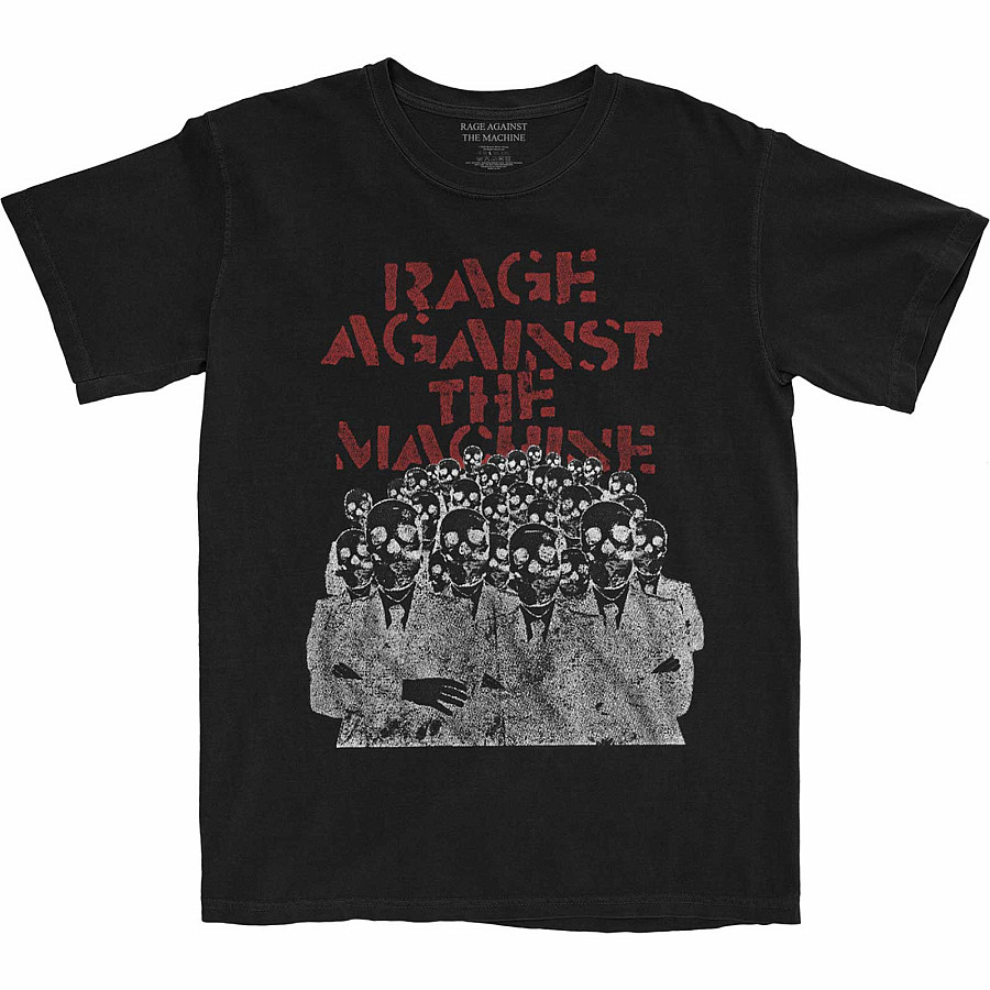 Rage Against The Machine tričko, Crowd Masks Black, pánské, velikost S