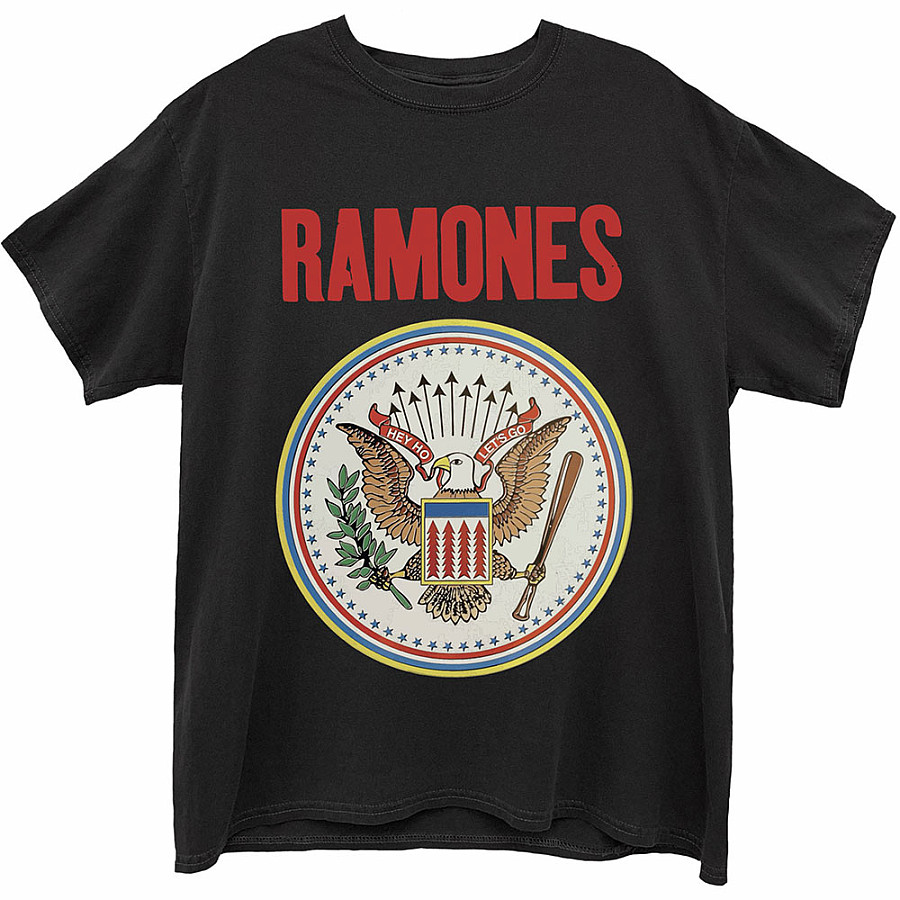 Ramones tričko, Full Colour Seal Black, pánské, velikost L