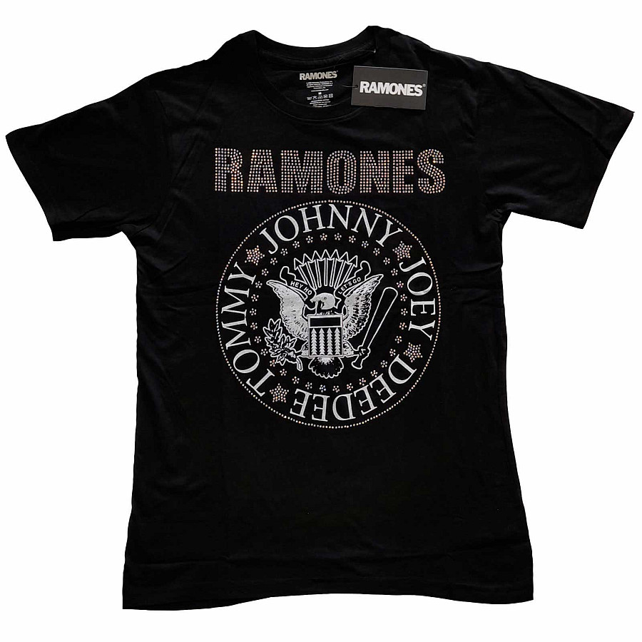 Ramones tričko, Presidential Seal Embellished Black, dětské, velikost L velikost L věk (9-10 let)