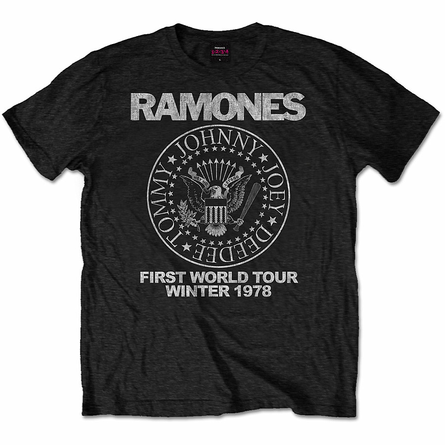Ramones tričko, First World Tour 1978, pánské, velikost M