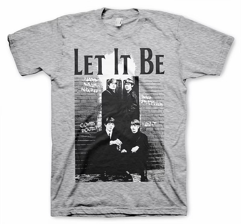 The Beatles tričko, Let It Be Heather Grey, pánské, velikost XXL