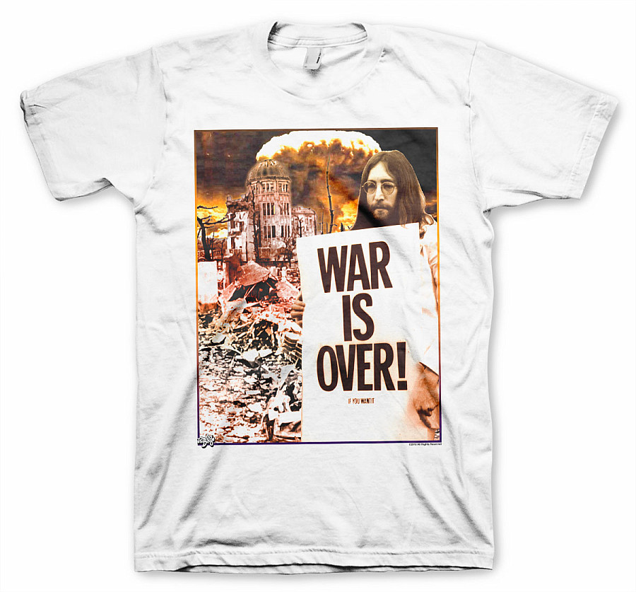 John Lennon tričko, War Is Over, pánské, velikost M