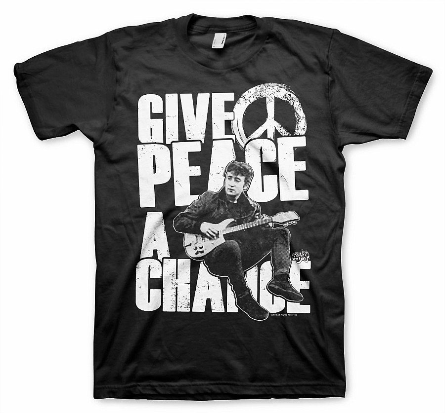 John Lennon tričko, Give Peace A Chance, pánské, velikost M