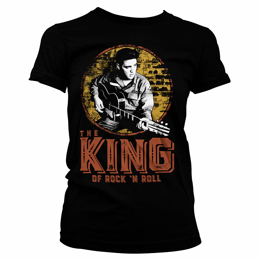 Elvis Presley tričko, The King Of Rock N Roll, dámské, velikost S
