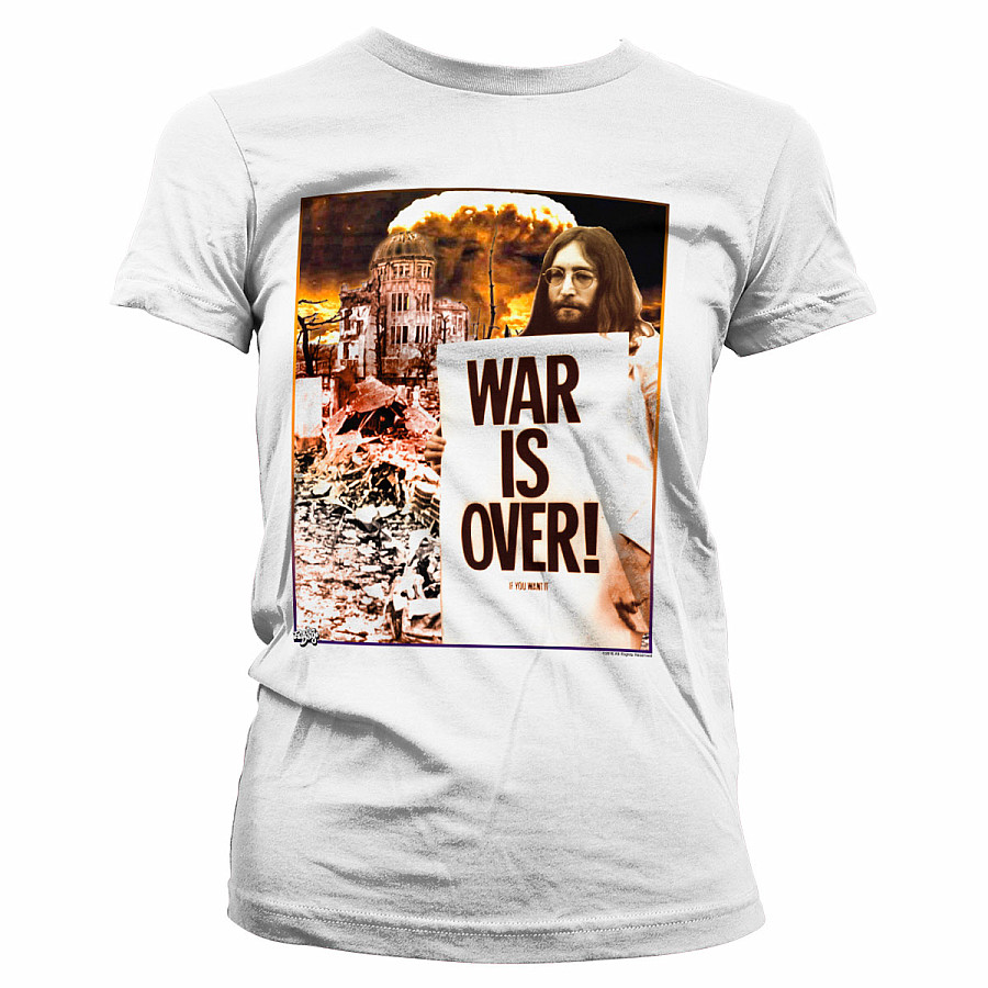 John Lennon tričko, War Is Over Girly, dámské, velikost S