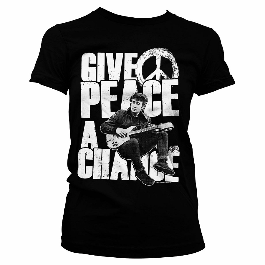 John Lennon tričko, Give Peace A Chance Girly, dámské, velikost M