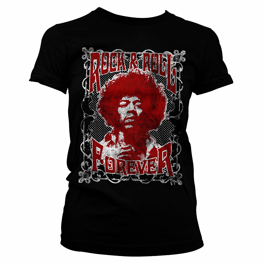 Jimi Hendrix tričko, Rock &#039;n Roll Forever Black, dámské, velikost XXL