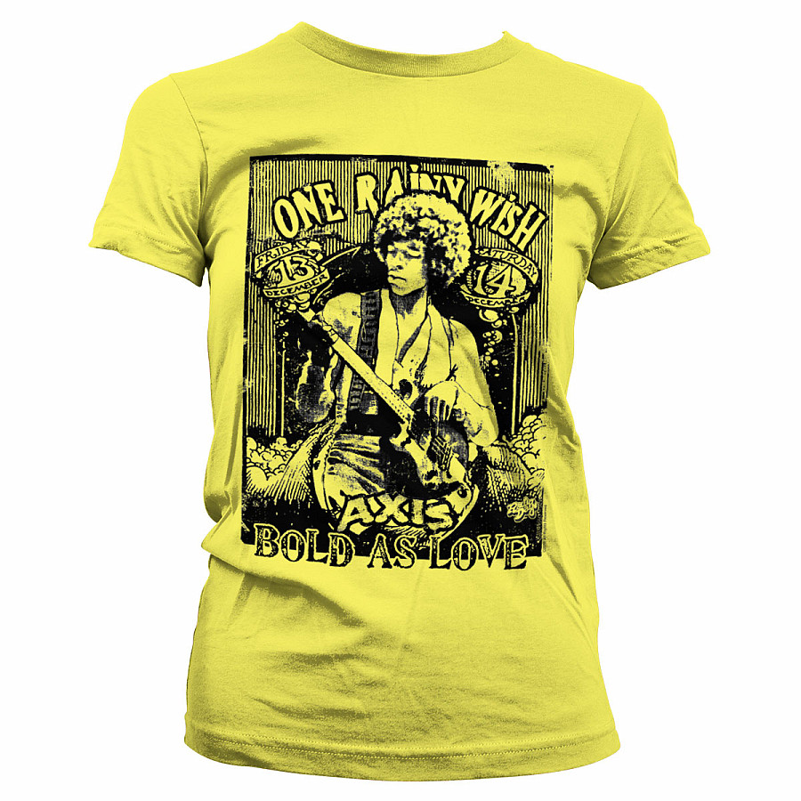 Jimi Hendrix tričko, Bold As Love Yellow, dámské, velikost XXL