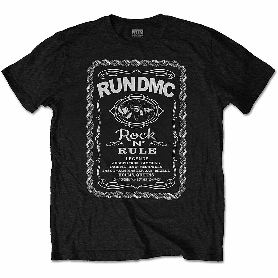 Run DMC tričko, Rock N´ Rule Whiskey Label, pánské, velikost S