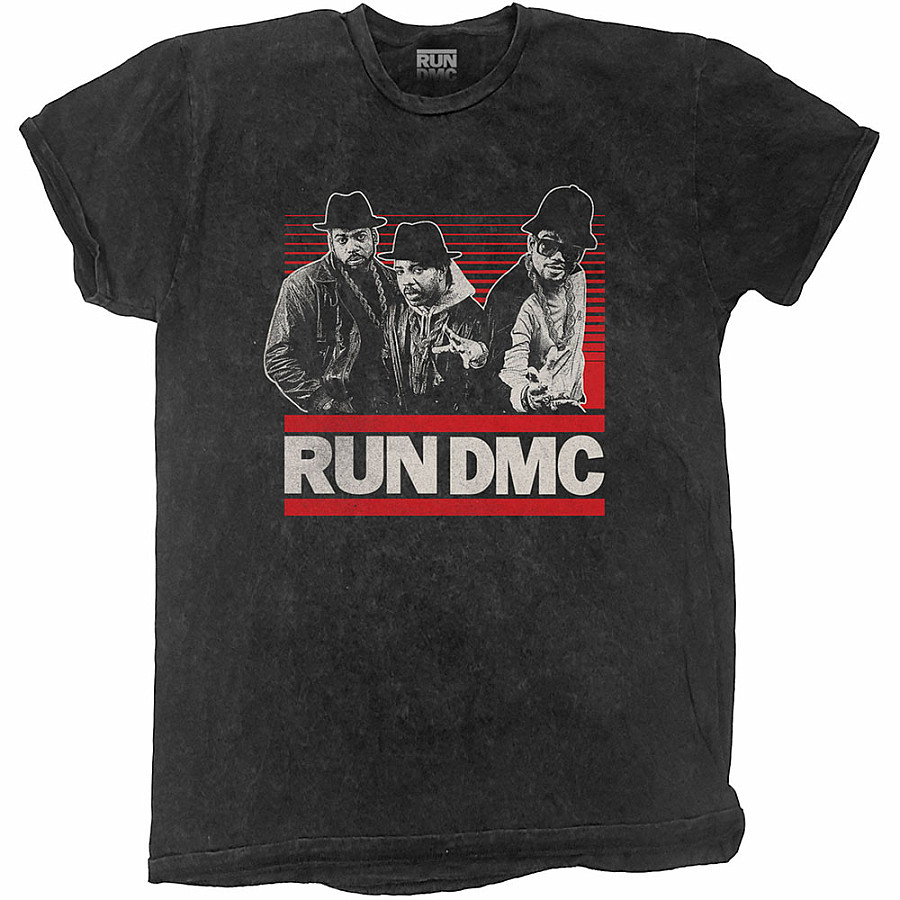 Run DMC tričko, Gradient Bars Dip-Dye Black, pánské, velikost XXL