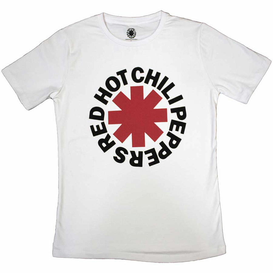 Red Hot Chili Peppers tričko, Classic Asterisk White, dámské, velikost L