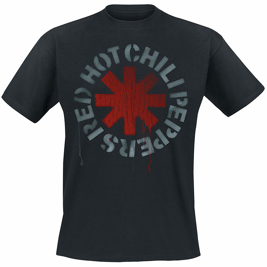 Red Hot Chili Peppers tričko, Stencil Black, pánské, velikost XXL