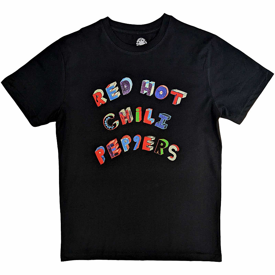 Red Hot Chili Peppers tričko, Colourful Letters Black, pánské, velikost M