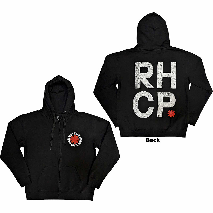 Red Hot Chili Peppers mikina, Red Asterisk BP Black, unisex, velikost S