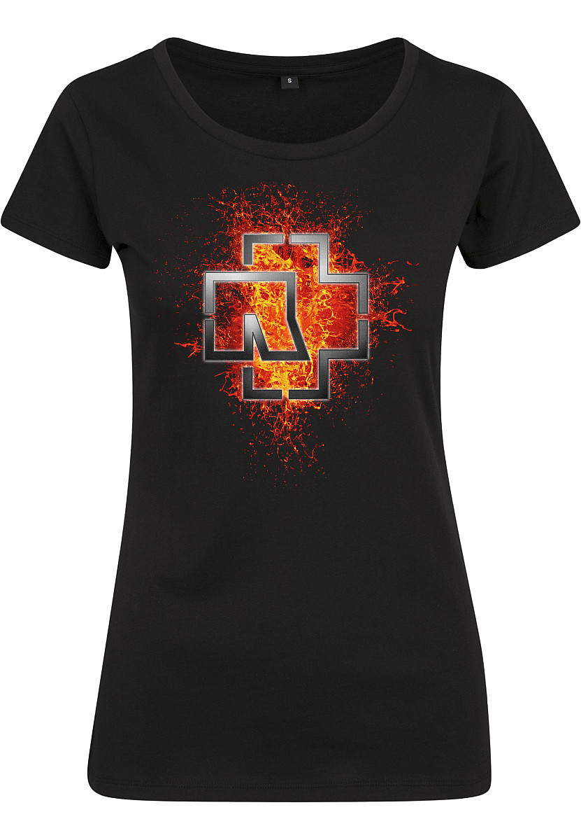 Rammstein tričko, Lava Logo BP Black, dámské, velikost XL