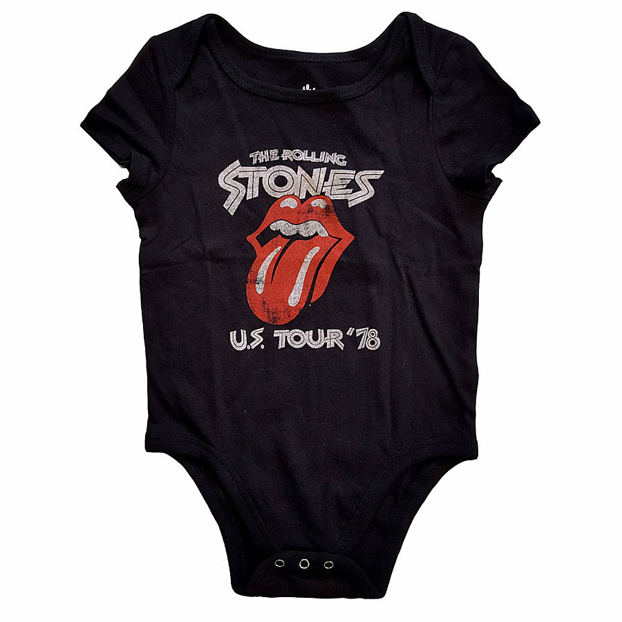 Rolling Stones kojenecké body tričko, US Tour &#039;78, dětské, velikost XXL velikost XXL (18 měsíců)