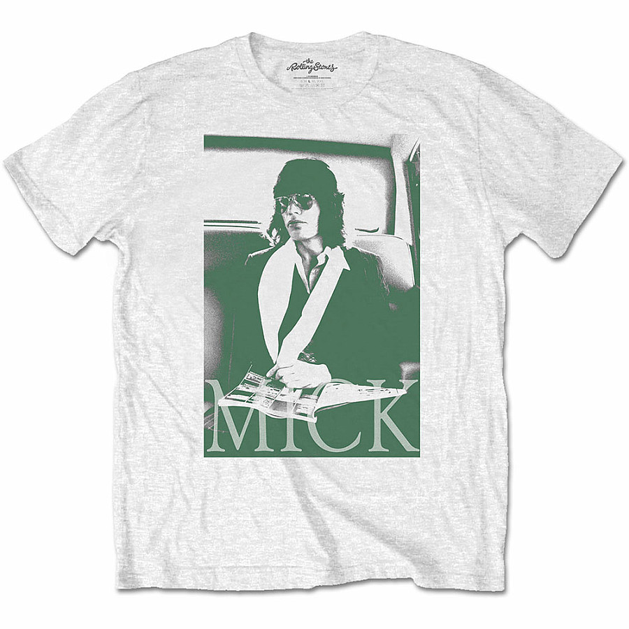 Rolling Stones tričko, Mick Photo Version 1 White, pánské, velikost L