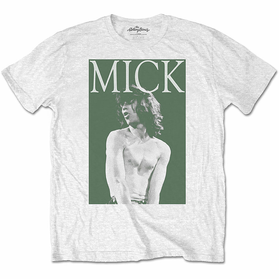 Rolling Stones tričko, Mick Photo Version 2 White, pánské, velikost M