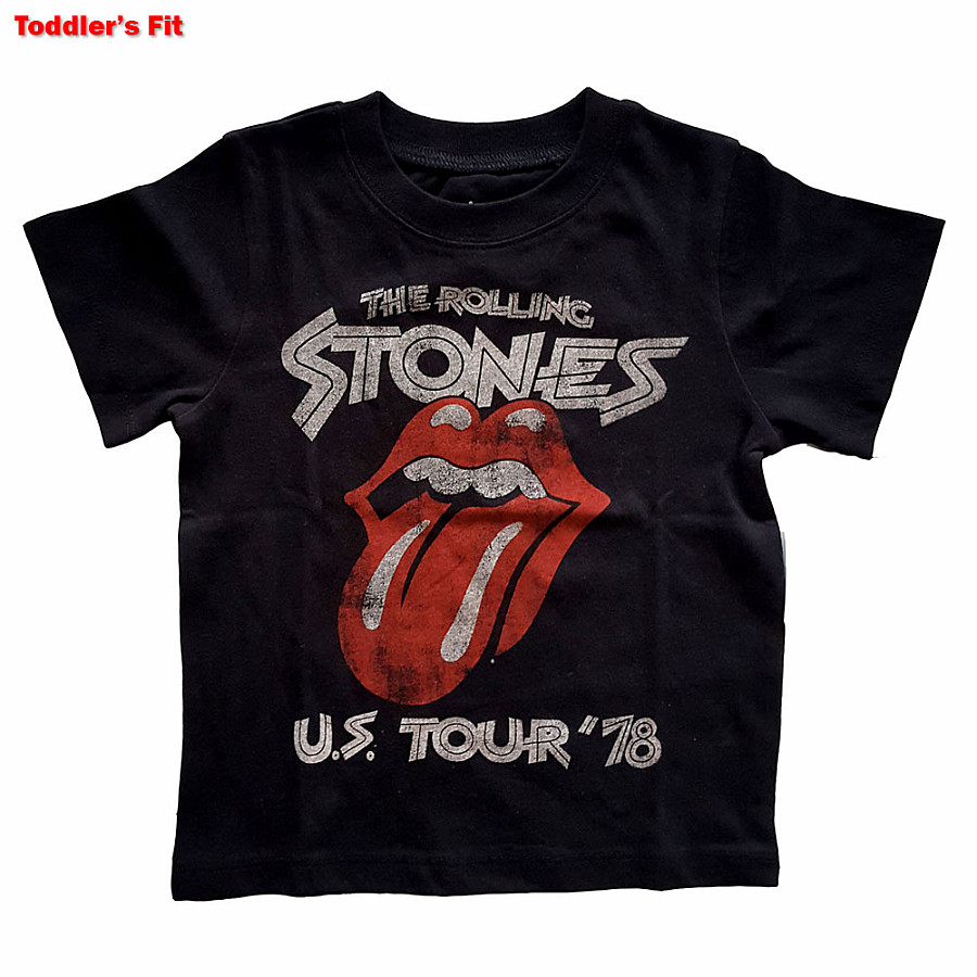 Rolling Stones tričko, US Tour &#039;78 Black, dětské, velikost M velikost M (18 měsíců)