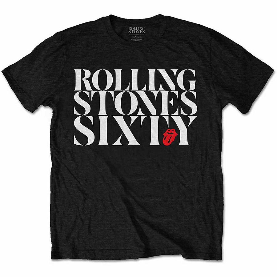 Rolling Stones tričko, Sixty Chic Black, pánské, velikost M