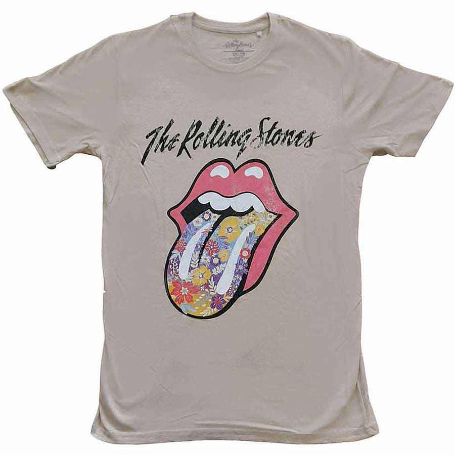 Rolling Stones tričko, Flowers Tongue Sand, pánské, velikost M