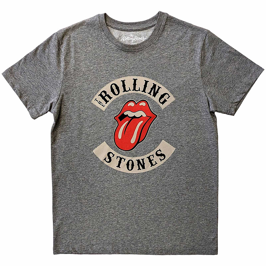 Rolling Stones tričko, Biker Tongue Grey, pánské, velikost XL