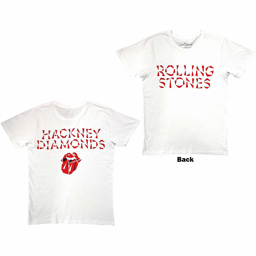 Rolling Stones tričko, Hackney Diamonds BP White, pánské, velikost S