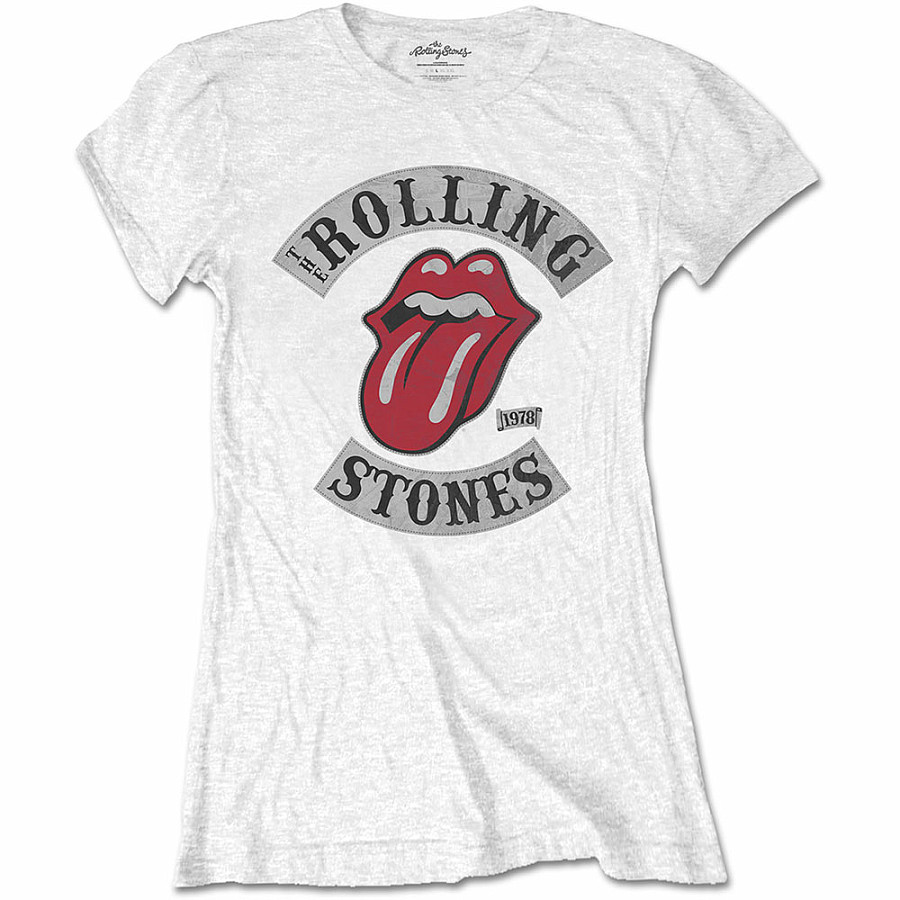 Rolling Stones tričko, Tour 78 White, dámské, velikost XXL