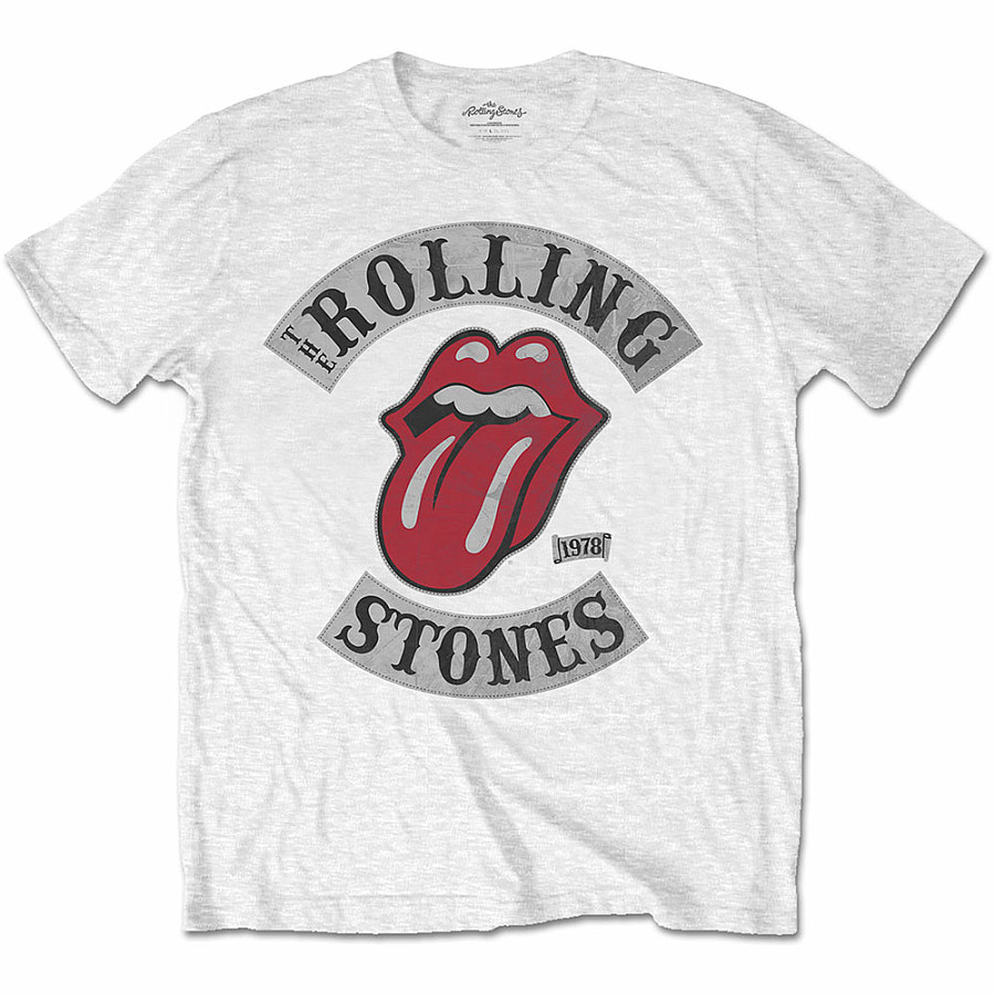 Rolling Stones tričko, Tour 78 White, pánské, velikost L