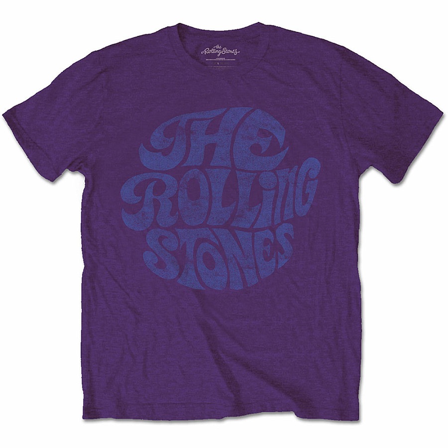 Rolling Stones tričko, Vintage 70s Logo Purple, pánské, velikost L