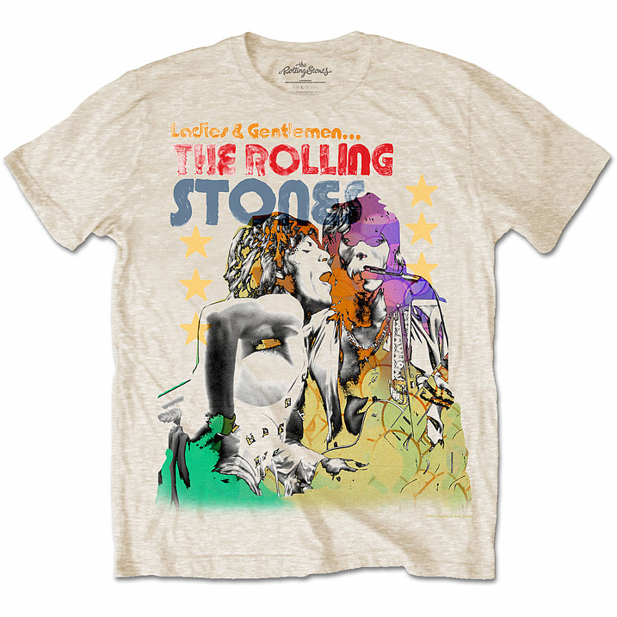 Rolling Stones tričko, Mick &amp; Keith Watercolour Stars, pánské, velikost L