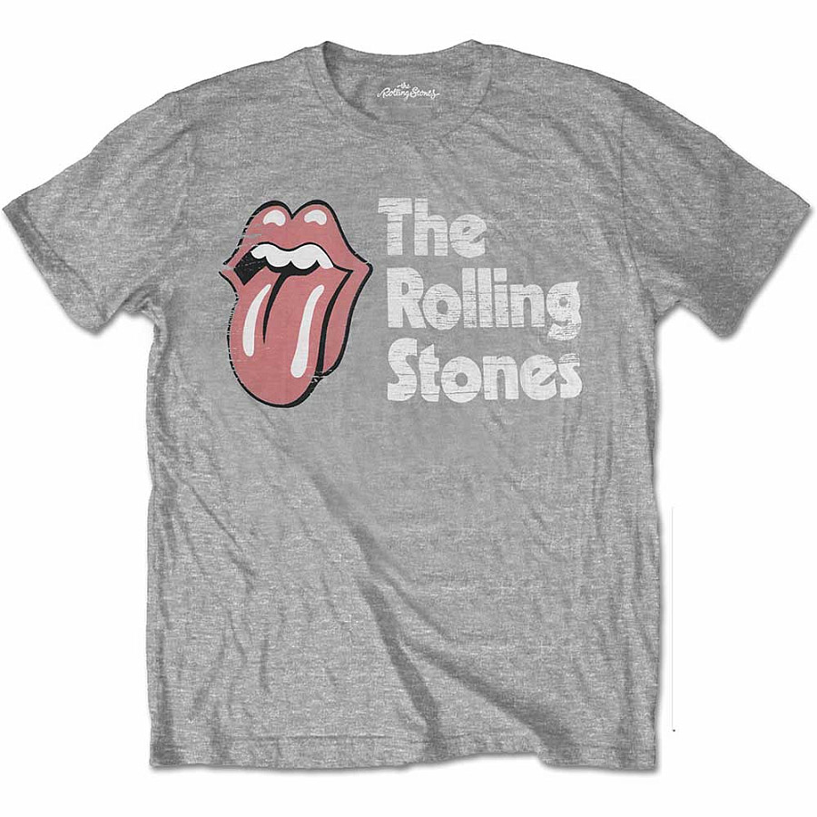 Rolling Stones tričko, Scratched Logo Grey, pánské, velikost XL