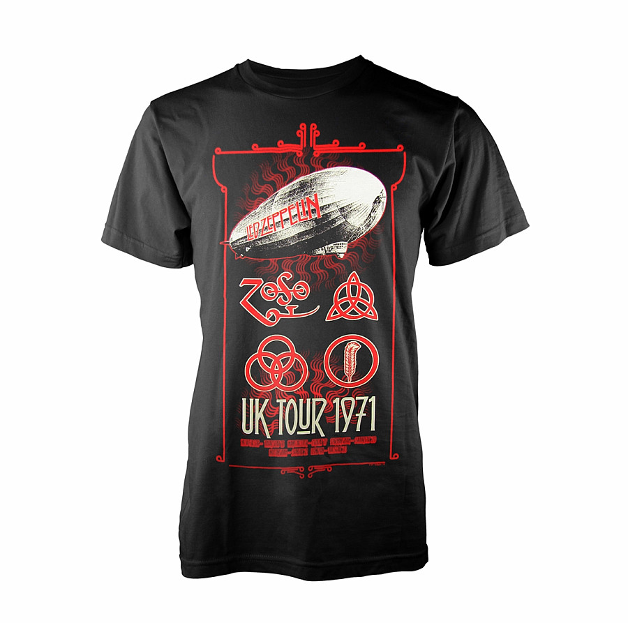 Led Zeppelin tričko, UK Tour 71, pánské, velikost XL