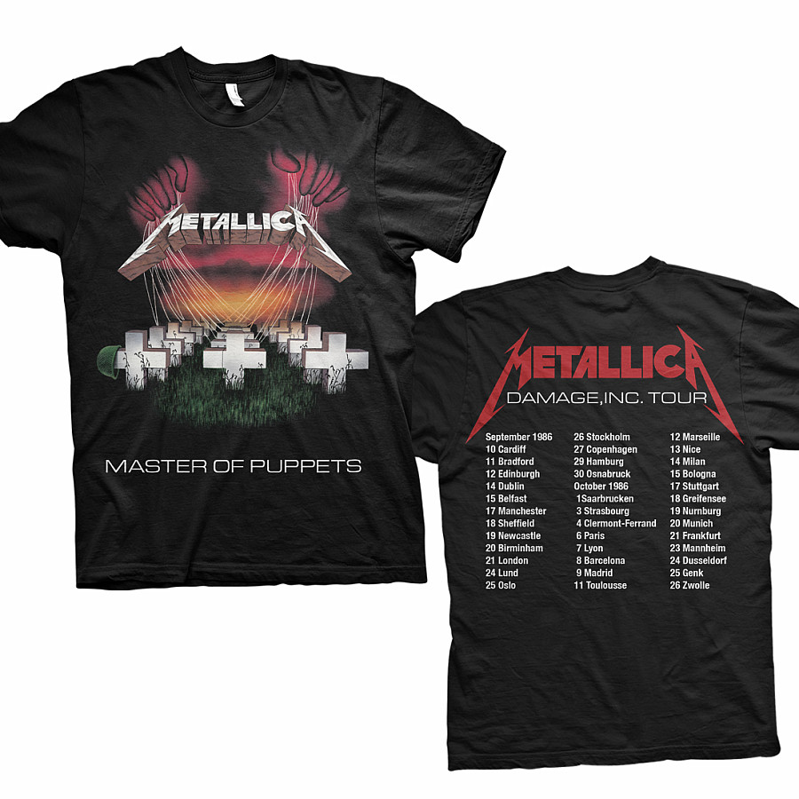 Metallica tričko, MOP Tour Europe 86, pánské, velikost S