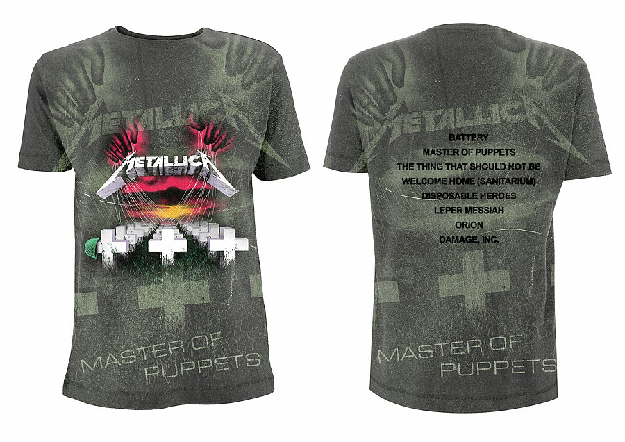 Metallica tričko, Master Of Puppets Charcoal, pánské, velikost XL