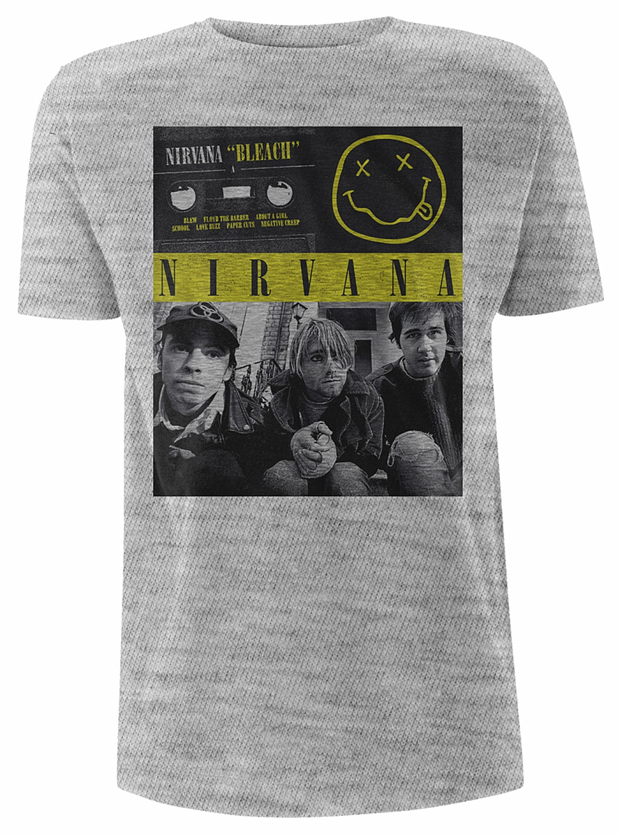 Nirvana tričko, Bleach Tape Photo, pánské, velikost XXL