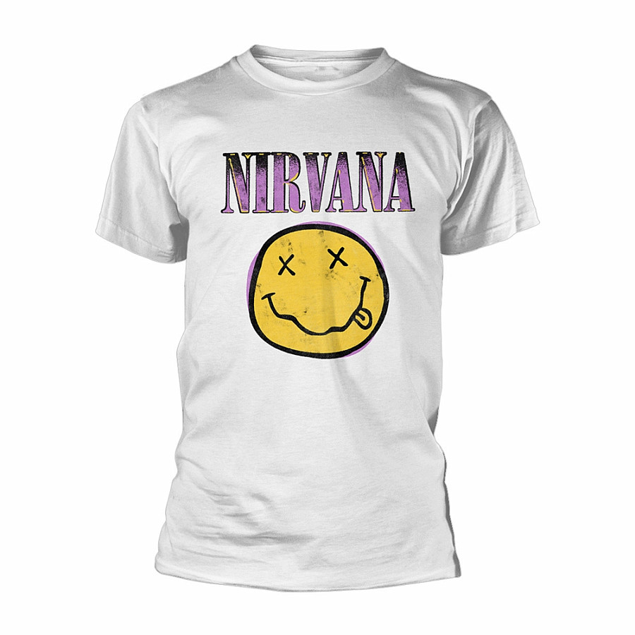 Nirvana tričko, Xerox Smiley White, pánské, velikost S