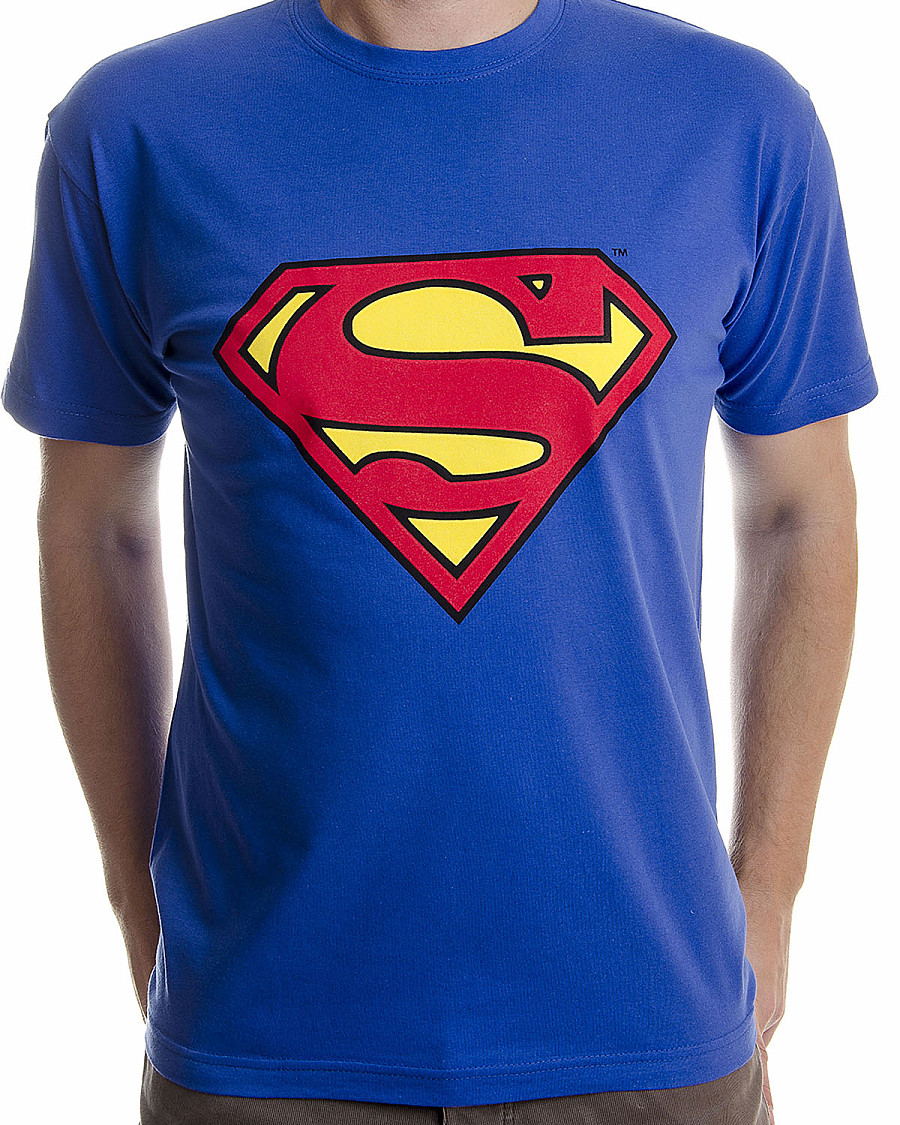Superman tričko, Shield Blue, pánské, velikost XXXL