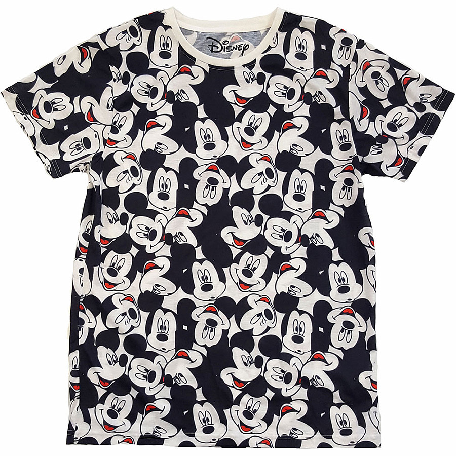 Mickey Mouse tričko, AOP Heads, pánské, velikost XS