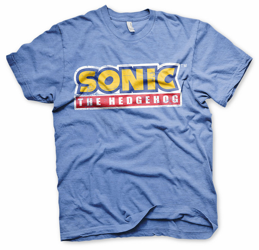 Sonic The Hedgehog tričko, Cracked Logo Blue, pánské, velikost XXL