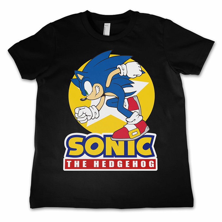 Sonic The Hedgehog tričko, Fast Sonic The Hedgehog Black, dětské, velikost M velikost M věk (8 let)