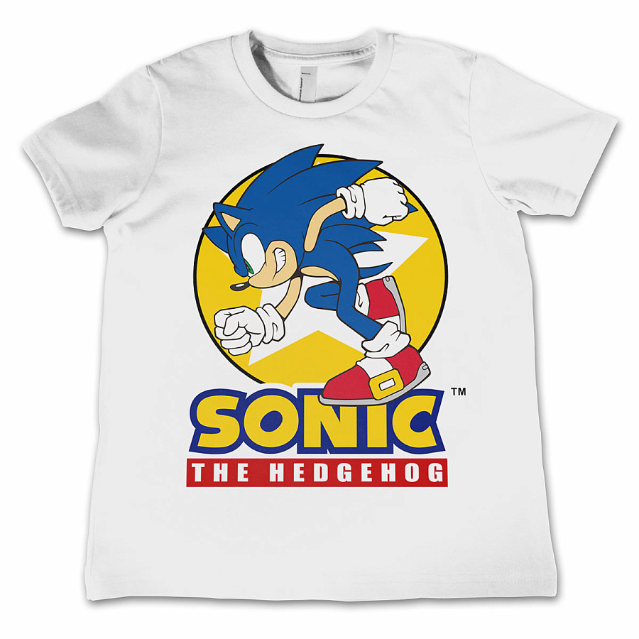 Sonic The Hedgehog tričko, Fast Sonic The Hedgehog White, dětské, velikost XL velikost XL věk (12 let)