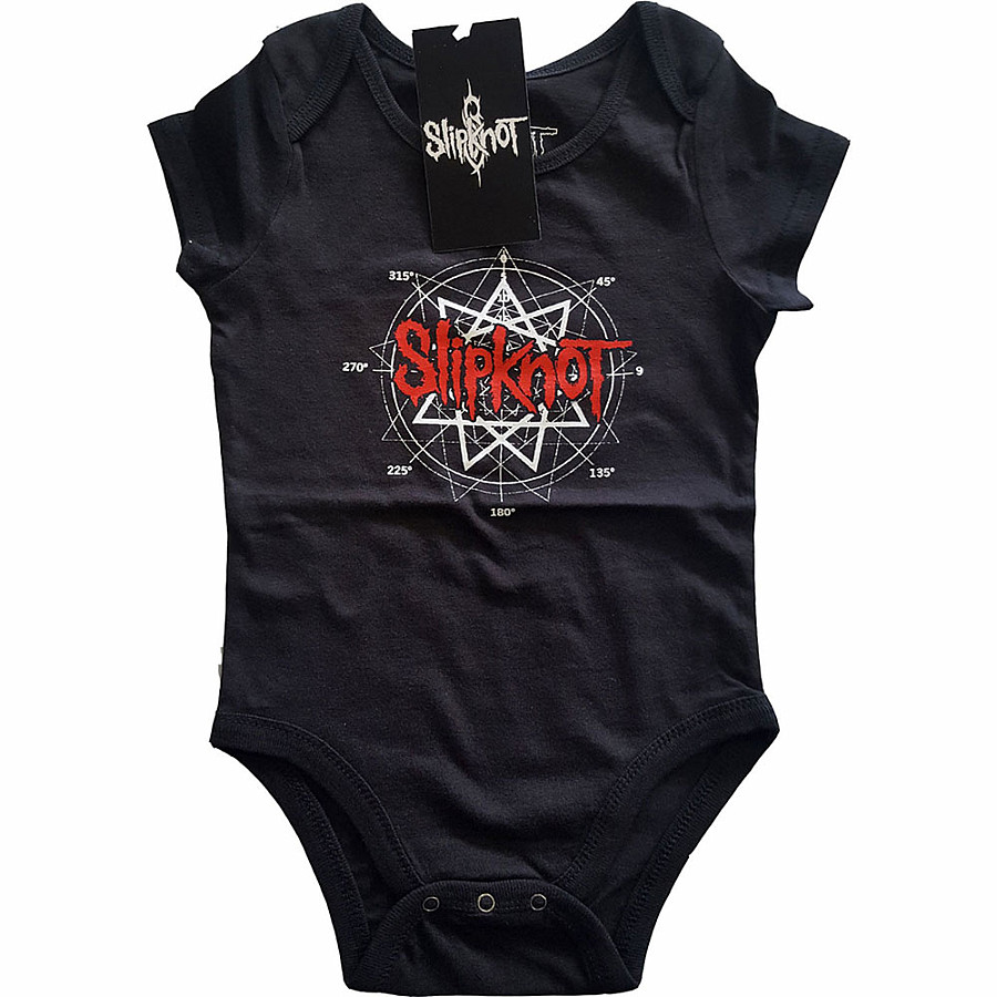 Slipknot kojenecké body tričko, Star Logo Black, dětské, velikost L velikost L (6-9 měsíc)